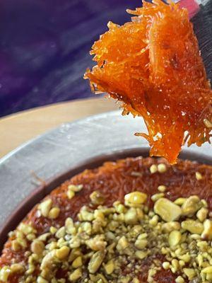 Kunafa dessert for cheese lovers, a hot delight that takes 20 minutes to make.