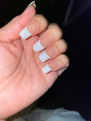 French tips gel on natural nails