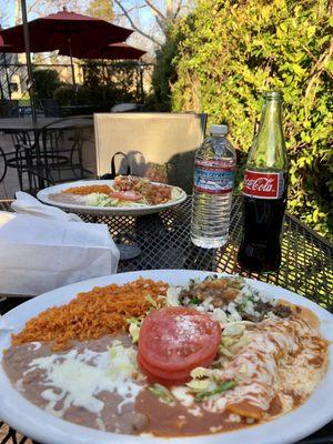 Taco enchilada plate