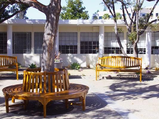 The recently remodeled center courtyard is a lovely space enjoyed by patients and visitors alike.