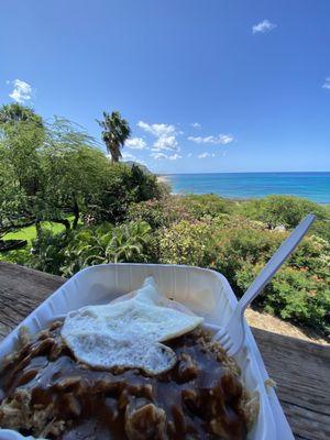 Loco moco with fried rice