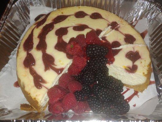 From scratch Raspberry cheesecake