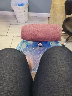 Getting a pedi and trying some place new. Hopefully this will be my new nail place!