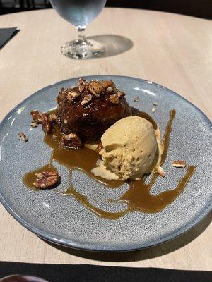 Sticky Toffee Pudding with Molasses Ice Cream