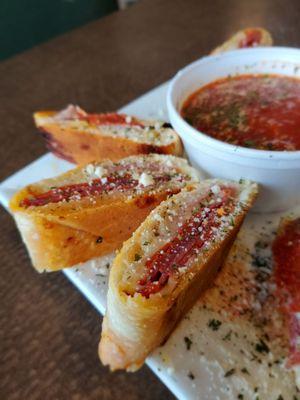 Freshly prepared calzone