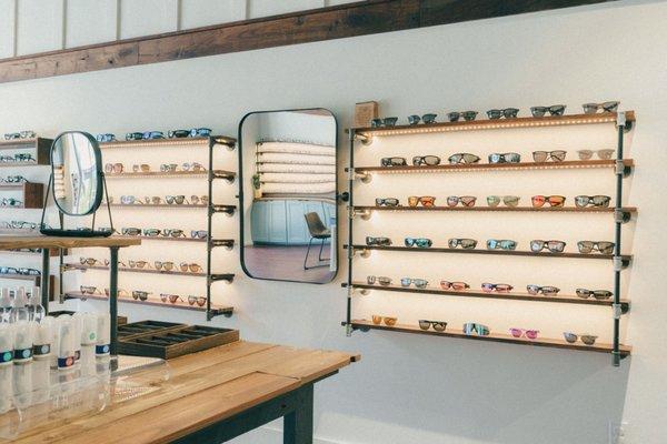 Out to See Optometry with an entire table of Mykita frames.