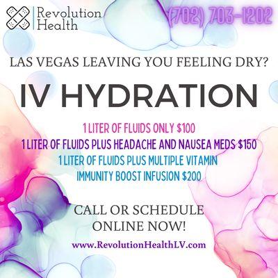 IV Hydration Available for all patients.