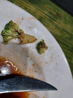 The broccoli was not recently inspected for bad spots.