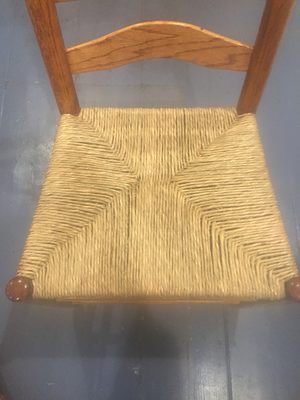 Rushed chair with sea grass