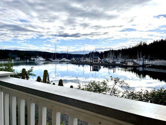 Porch dining view