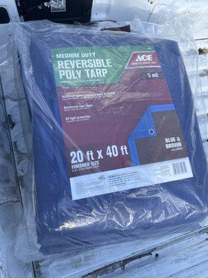 Two 20x40 tarps, unused and unopened.