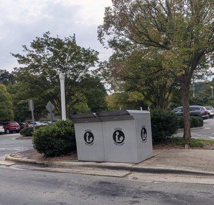 Outdoor book return drop off