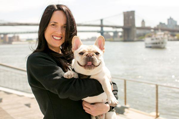 Paws on Pine owner Heather with spokesdog Tristan