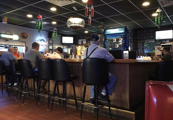 Regulars at the bar.  Check out the awesome wind chimes.