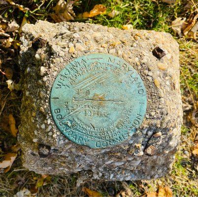 Pretty cool boundary marker!! Virginia-Maryland boundary. $260 or IMPRISONMENT for DISTURBING this marker!!