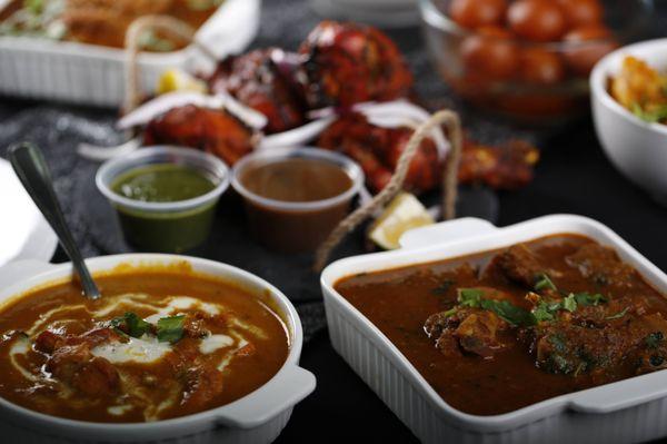 Goat Curry, Butter Chicken, Chicken Tandoori