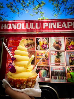 Pineapple Dole Whip in a Pineapple