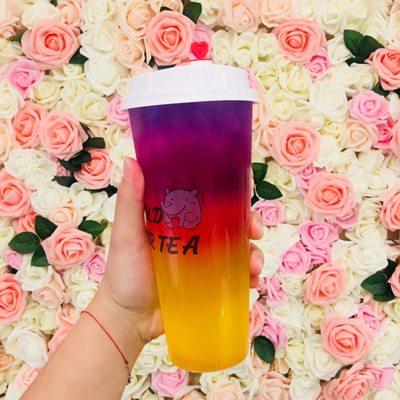 the magic lemonade，it tastes so good～ the cup is cute as well