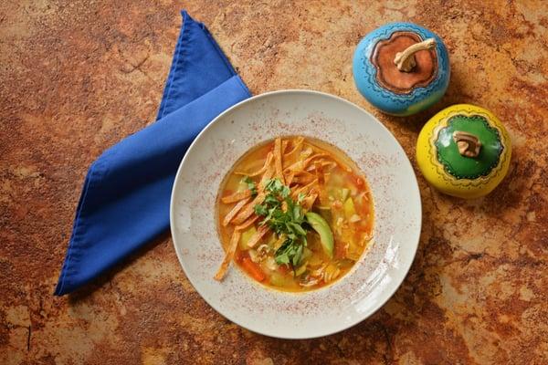 Tortilla Soup made with fresh ingredients-daily