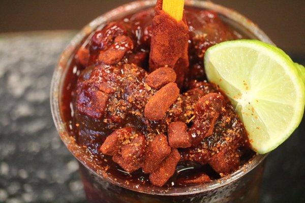 Diablitos are spicy tamarind shaved ice, if you like spicy you will love it.