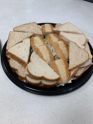 Variety tray sandwiches