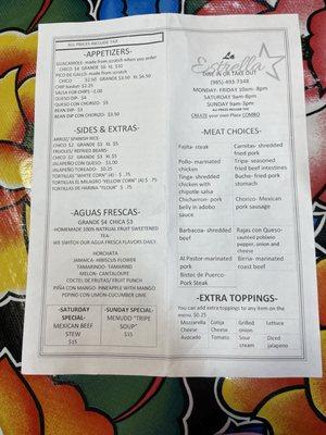 Menu 1 of 2