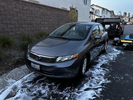 Honda getting a wash & Wax