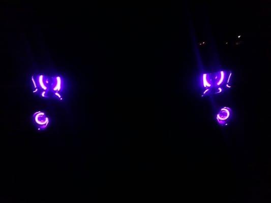 My awesome purple LED lights.