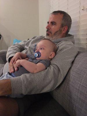 Little man and me watching Ohio State football