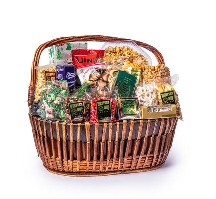 A huge gift basket that makes a statement and taste even better!