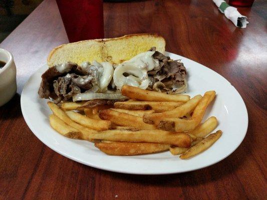 French dip and fries.