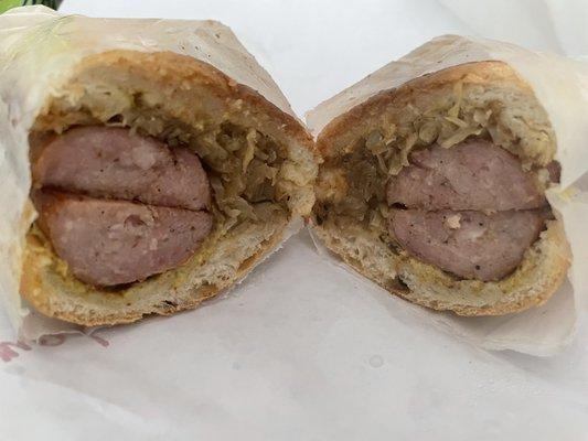 Kielbasa sandwich