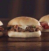 How slider is advertised, notice how much meat is in it.