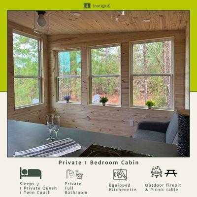 Tranquil Cabin Private 1 Bedroom