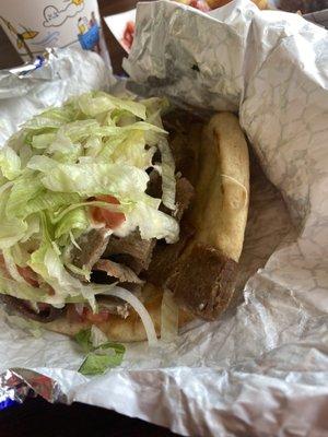 #7. Six oz. Gyro with Fries Combo