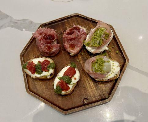 Variety of cicchetti including Bologna, Roma, Napoli - Sept 2024.