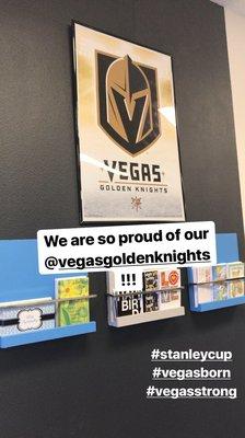 Wear your #goldenknights gear to our stores on game days and get 10% off! #Vegasborn   We love our @vegasgoldenknights!! #stanleycup