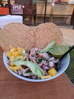 The $8 ceviche bowl. Tasty!