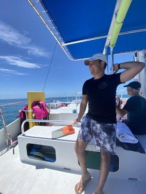 Aboard the snorkeling adventure