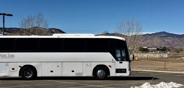 KcNightTrain, charter bus in Golden Colorado