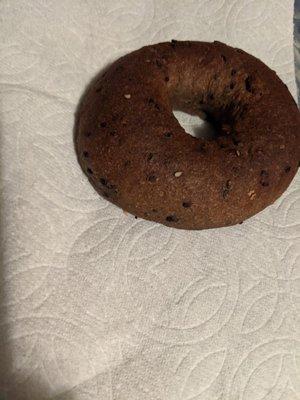 Black sesame bagel, shelter in place