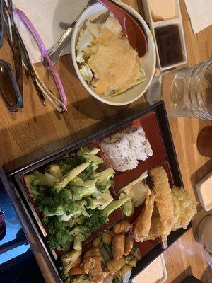 Teriyaki Chicken Bento Box - with broccoli instead of rice (up charge). Filling!