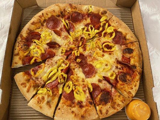 Build Your Own Pizza (14" Large) with Pepperoni & Banana Peppers