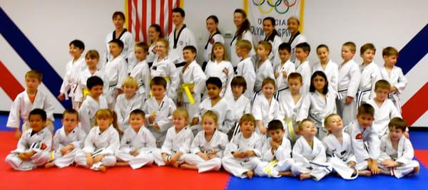 Our Award Winning Future Kids Program children ages 4-7. Recently received their new striped belts.