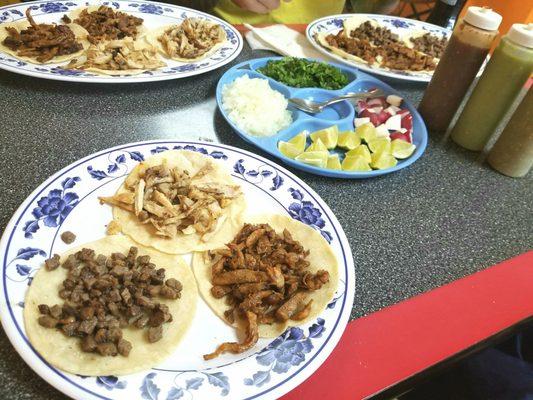 Asada, Pollo and Pastor Tacos. Bomb.