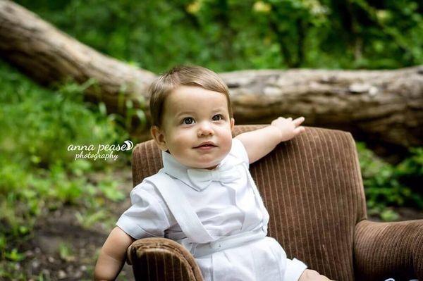 Look at this handsome young man. He looks perfect for his baby dedication. Baptismal and Christening clothes at Mylittlebaby.