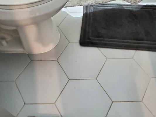 bathroom floor not mopped