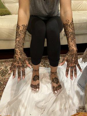 Arabic inspired bridal henna