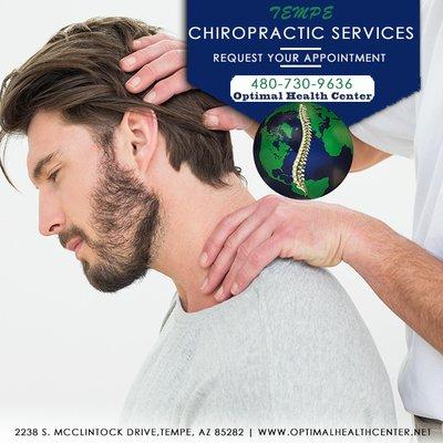 Chiropractic services Tempe, Arizona, Optimal Health Center. Call: 480-730-9636, or visit  www.optimalhealthcenter.net.