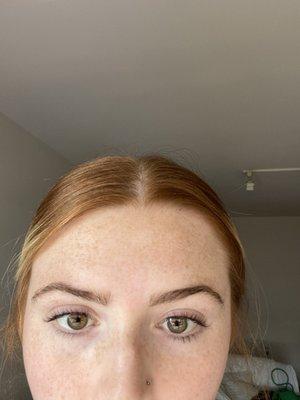 Lash lift and tint